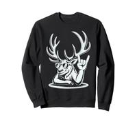 Cervo Cervo Punk Rock Rocker Heavy Metal Felpa