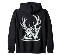 Cervo Cervo Punk Rock Rocker Heavy Metal Felpa con Cappuccio