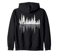 Cervo Che Cammina Attraverso la Foresta Buck Deer Riflessione Wilderness Felpa con Cappuccio