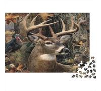 cervo corno Puzzles 1000 Pezzi In Incastro Perfetto, Un Gioco Di Puzzle Per Enigma Per Lo Stress Relief, Ideale Per Per La Decompressione E La Decorazione Delle Pareti, Re