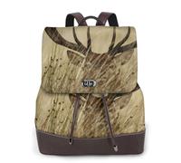 Cervo dalla coda bianca in natura selvaggia,Zaino da donna, impermeabile, leggero, in pelle PU, alla moda, da viaggio