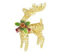 Cervo di Natale - Decorazione in metallo illuminato, elegante scultura in piedi, statuetta luminosa per le festività, decorazione artistica stagionale | Per soggiorno, interni ed interni