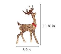 Cervo di Natale illuminato, cervo scintillante con strisce luminose compatibile con decorazioni per esterni e patio, decorazione natalizia a