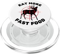 Cervo divertente caccia per cacciatori mangiare più fast food PopSockets PopGrip per MagSafe