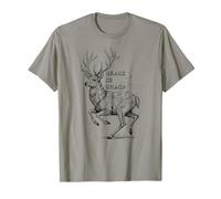 Cervo Grazia nel Caos Elegante Antlers Astratto Natura Calma Maglietta