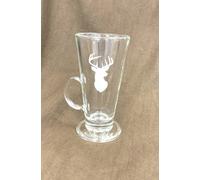 Cervo Incisione Latte Caffè Vetro Mug & Ardesia Sottobicchiere Set Regalo