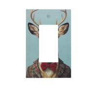 Cervo natalizio con papillon rosso vintage interruttore della luce piastra da parete piastra frontale copertura bilanciere singolo 1 banda decoratore presa coperture per la casa cucina camera bagno