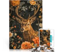 Cervo Natura Animale Puzzle 1000 pezzi per adolescenti Aiuta il cervello ad allenare i giocattoli che creano dipendenza per coltivare la pazienza Adatto alle coppie 38x26cm