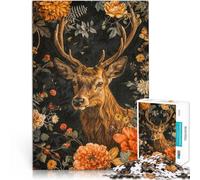 Cervo Natura Animale Puzzle 1000 pezzi per adolescenti Aiuta il cervello ad allenare i giocattoli che creano dipendenza per coltivare la pazienza Decorazione della casa 38x26cm