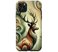Cervo orgoglioso come un'opera d'arte colorata e astratta Custodia per iPhone 11 Pro Max
