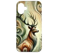 Cervo orgoglioso come un'opera d'arte colorata e astratta Custodia per iPhone 16 Plus