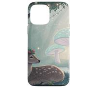 Cervo pacifico nella foresta di funghi fantasy Custodia per iPhone 13 Pro Max