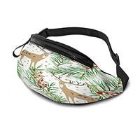 Cervo ramoscelli di pino bacche rosse casual per uomo donna natale foresta animali stelle foglia floreale durevole goditi lo sport escursionismo corsa ciclismo all'aperto