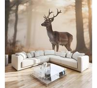 Cervo Sika Animale Fotomurali 3D Effetto Tropicale Foresta Non Tessuto Murale Carta Da Parati Decorazione Da Parete 366x254 cm Per Soggiorno Camera Da Letto Ufficio