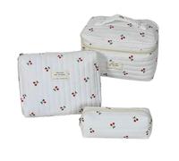 CERYRAY Trousse, set di tre pezzi, bianco, Ciliegie