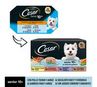 Cesar Cibo umido per cani Multipack Selezione Senior Carni Miste 4x150 gr