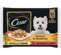 CESAR Dog Busta in Gelatina Multipack 4x100G MIX CARNE E VERDURA