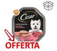 Cesar Dog Ricette Classiche con Vitello e Pollo in Patè - Cesar Dog Ricette Classiche con Vitello e Pollo in Patè - Vaschetta Da 150 Gr - CONFEZIONE RISPARMIO