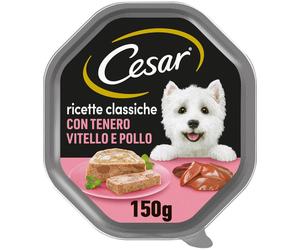 Cesar Dog Ricette Classiche Vaschetta Multipack 14x150G VITELLO E POLLO