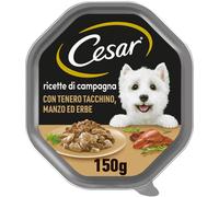 Cesar Dog Ricette di Campagna Vaschetta Multipack 14x150G TACCHINO E MANZO
