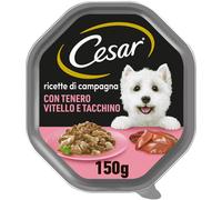 Cesar Dog Ricette di Campagna Vaschetta Multipack 14x150G VITELLO E TACCHINO