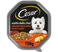 Cesar Dog Scelta dello Chef Vaschetta Multipack 14x150G MANZO CON PATATE E CAROTE