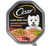Cesar Dog Scelta dello Chef Vaschetta Multipack 14x150G MANZO CON VERDURE E RISO