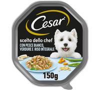 Cesar Dog Scelta dello Chef Vaschetta Multipack 14x150G PESCE CON VERDURE E RISO