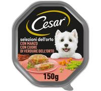 Cesar Dog Selezioni dell'Orto Vaschetta Multipack 14x150G MANZO CON CUORE DI VERDURE
