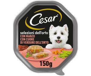 Cesar Dog Selezioni dell'Orto Vaschetta Multipack 14x150G MANZO CON CUORE DI VERDURE