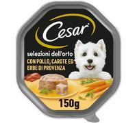 CESAR Dog Selezioni dell'Orto Vaschetta Multipack 14x150G POLLO E CAROTE ED ERBE
