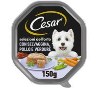 Cesar Dog Selezioni dell'Orto Vaschetta Multipack 14x150G SELVAGGINA CON POLLO E VERDURE