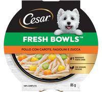 CESAR Dog Vaschetta Fresh Bowls Multipack 10x85G POLLO CON CAROTE