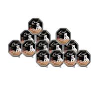 CESAR Junior vaschetta da 14x150 g - alimento umido completo per cuccioli, con tacchino e vitello, in paté