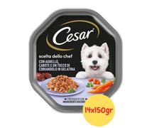 Cesar per Cani Ricetta Scelta dello Chef con Agnello, Carote e Coriandolo 14x...