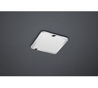 CESAR PLAFONIERA LED QUADRATA BORDO CROMATO EFFETTO CRISTALLO DIMMERABILE CON INTERRUTTORE A SCATTO IP44 30X30CM 16W · 1x 1900lm, 3000K