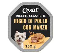 Cesar Ricette Classiche Cibo per Cane con Pollo e Manzo Saporiti 150 g 14