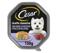 Cesar Ricette Classiche Cibo Umido per Cane con Agnello e Pollo, 1 Vaschette da 150g (Confezione da 6)