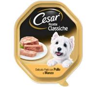 Cesar Dog Ricette Classiche con Pollo e Manzo in Patè - Vaschetta Da 150 Gr - CONFEZIONE RISPARMIO