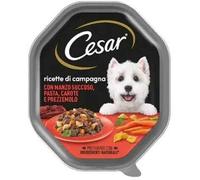 Cesar Ricette di Campagna Manzo Pasta e Carote Vaschette Da 150g Cani Adulti