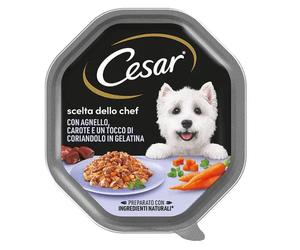 Cesar Scelta dello Chef 150 gr per cani di taglia piccola Agnello, Carote e Coriandolo - confezione da 14 pezzi - Cibo umido per cani - 1° ORDINE? scegli lo sconto BZR5 / BZR20 + 200 punti fedeltà