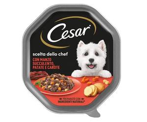 Cesar Scelta dello Chef 150 gr per cani di taglia piccola Manzo e verdure - confezione da 14 pezzi - Cibo umido per cani - 1° ORDINE? scegli lo sconto BZR5 / BZR20 + 200 punti fedeltà