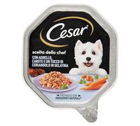 Cesar Scelta Dello Chef Cibo Umido per Cane con Agnello, Carote e Coriandolo - 1 Vaschetta da 150 gram (Confezione da 6)