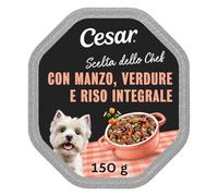 Cesar Scelta dello Chef Cibo per Cani Manzo Riso Verdure - 14 Vaschette da 150g