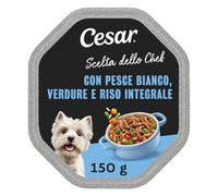 Cesar Scelta dello Chef Cibo per Cani Pesce Riso Verdure - 14 Vaschette da 150g