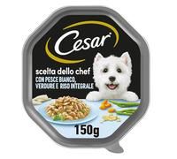 Cesar Scelta dello Chef Cibo per Cani Pesce Riso Verdure - 14 Vaschette da 150g
