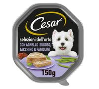 Cesar Selezione dell'Orto Cibo Umido per Cane, con Agnello succoso, Tacchino e F