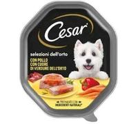 CESAR Dog Selezioni dell'Orto Vaschetta Multipack 14x150G POLLAME CON CUORE DI VERDURE E MIX RISO
