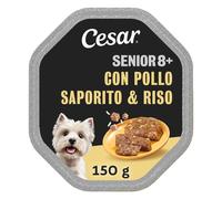 Cesar Senior 10+ Cibo per Cane con tenero Pollo e Riso, 150 g, 14 Vaschette