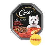 Cesar UMIDO Cani Ricetta Scelta dello Chef Manzo, Patate, Carote 14X150 PROMO %%